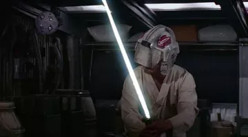 Bola de entrenamiento de Luke Skywalker (Mark Hamill) en Star Wars IV: Una nueva esperanza