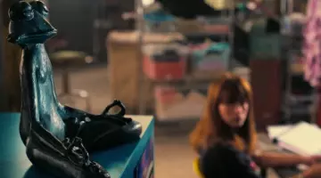 Contented Yoga Frog Statue in Girlboss