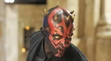 les cornes à peindre de Darth Maul (Ray Park) dans Star wars La menace fantôme
