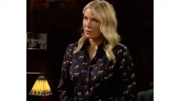 El valiente y hermoso vestido de caballo de Katherine Kelly Lang de Brooke Logan (Katherine Kelly Lang) en The Bold and the Beautiful (S40E29)