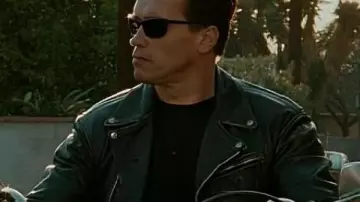 Biker Leather Jacket worn by The Terminator (Arnold Schwarzenegger) in Terminator 2: Judgment Day