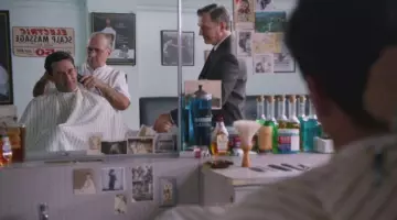 Don Draper's (Jon Hamm) barber's Vitalis hair tonic in Mad Men S05E12