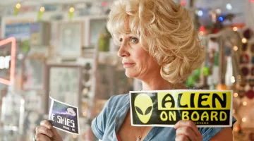 La pegatina "Alien on board" en Paul, el alienígena