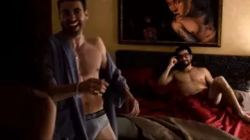 The briefs grey D&G Lito Rodriguez (Miguel Ángel Silvestre) in Sense8 S01E02