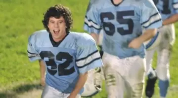 The jersey of american football sky blue Axl Heck (Charlie McDermott) in The Middle