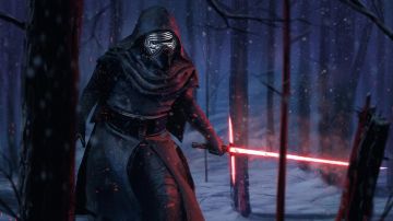 Les gants noirs de Kylo Ren (Adam Driver) dans Star Wars VII : Le réveil de la Force