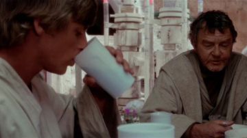 Luke Skywalker's Glass/Mug (Mark Hamill) en Star Wars IV: Una nueva esperanza