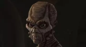 the mask of Weequay in Star Wars : The Clone Wars