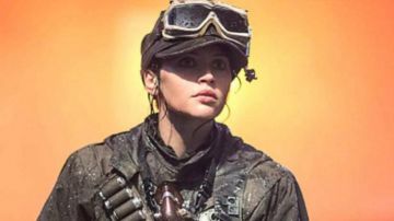 The cap Jyn Erso (Felicity Jones) in Rogue One : A Star Wars Story