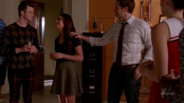 The flared skirt of Rachel Berry (Lea Michele) in Glee S06E11
