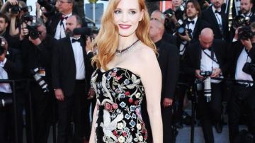 The Alexander McQueen dress Jessica Chastain on the red carpet of the 70th Festival de Cannes