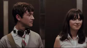 The audio headset black Tom (Joseph Gordon-Levitt) in "(500) days together"