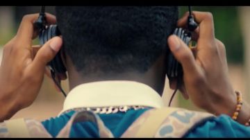 The headset audio black of Malcolm (Shameik Moore) in "Dope"