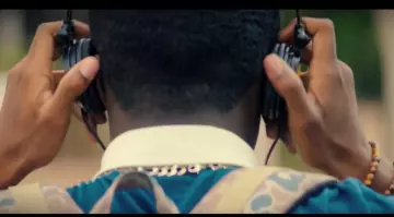 The headset audio black of Malcolm (Shameik Moore) in "Dope"