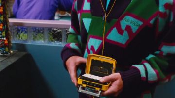 The walkman radio cassette in "The Spa to go back in time 2"