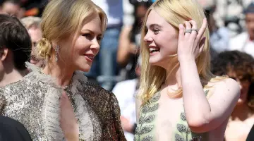 The dress Gucci for Elle Fanning at 70th Cannes film Festival in 2017