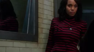 La veste rayée Proenza Shouler de Olivia Pope (Kerry Washington) dans Scandal S06E15