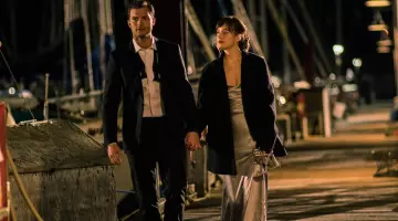 Anastasia Steele (Dakota Johnson) Rene Caovilla sandals in Fifty Shades Darker