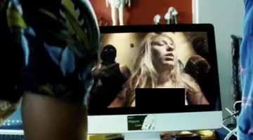 The computer screen seen in Savages