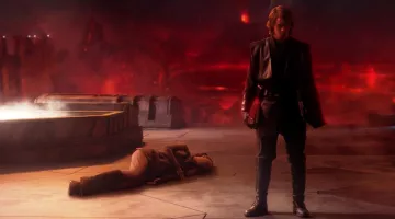 El cinturón de Anakin Skywalker (Hayden Christensen) en Star Wars III - La venganza de los Sith