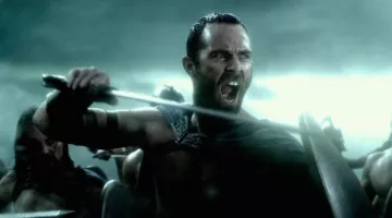 The sword of Themistocles (Sullivan Stapleton) in 300 birth of an Empire