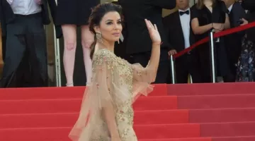 The dress Marchesa Eva Longoria at the 70th Festival de Cannes