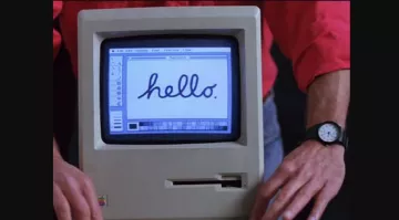 The Apple Macintosh computer seen in The pirates of the Silicon Valley