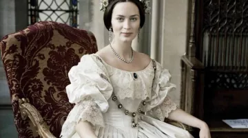 The wedding dress of Queen Victoria (Emily Blunt) in The Young Victoria