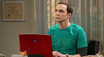 Alienware laptop of Sheldon Cooper (Jim Parsons) as seen in The Big Bang Theory S06E07