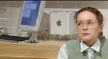 The Apple Power Mac G4 Cube Edina (Jennifer Saunders) in Absolutely Fabulous