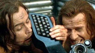 The keys of the keyboard of a commodore 64 in Fortress