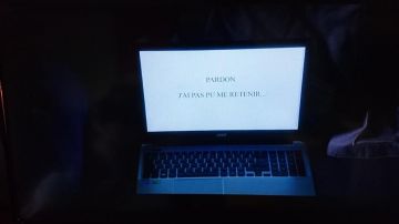 The Acer laptop Michèle (Isabelle Huppert) in It