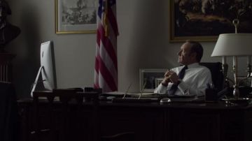 The iMac computer of Frank Underwood (Kevin Spacey) in "House of Cards"