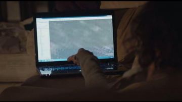 The laptop PC Saroo Brierley (Dev Patel) in the film Lion