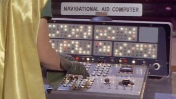The console Burroughs B205 in Batman (Adam West) Batman