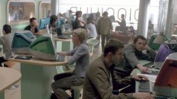 Apple computer iMac G3 orange seen in The Beach