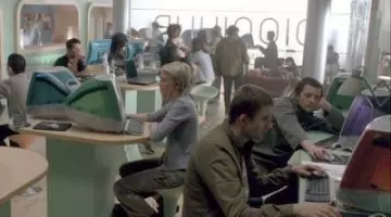 Apple computer iMac G3 orange seen in The Beach