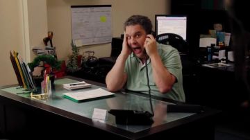 The landline phone black Ed (Jeff Garlin) in "Girls Only"