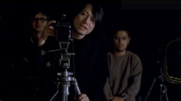 The camera of the technical team for the pub of bill muray in lost in translation