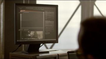 The screen of the computer of the Monarch (Michael Keaton) in "Need for Speed"