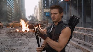 Chaqueta de cuero de Hawkeye (Jeremy Renner) en Avengers