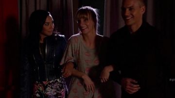 The flower dress by Clover Canyon, Santana Lopez (Naya Rivera) on Glee S06E06