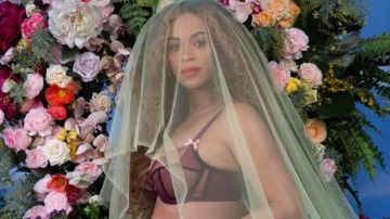 The bra of Beyoncé for the photo pregnant twins