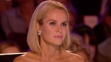 Les boucles d'oreilles en or blanc et diamants Adler portées par Amanda Holden dans l'émission Britain's Got Talent