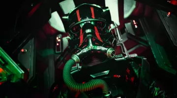 The new helmet of a Tie Pilot in Star Wars: episode VII - The Awakening of the Force