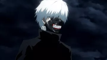 The replica of the mask Ken Kaneki in Tokyo Ghoul S02E01
