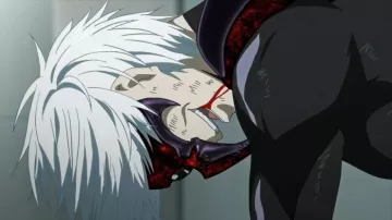 The mask centipede Ken Kaneki in Tokyo Ghoul S02E05