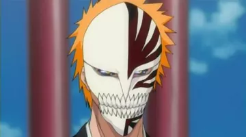 The mask of Hollow Ichigo in Bleach