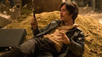 Blazer de cuero de Chris (Cillian Murphy) en Free Fire
