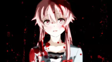 La peluca rosa de Yuno en Mirai Nikki